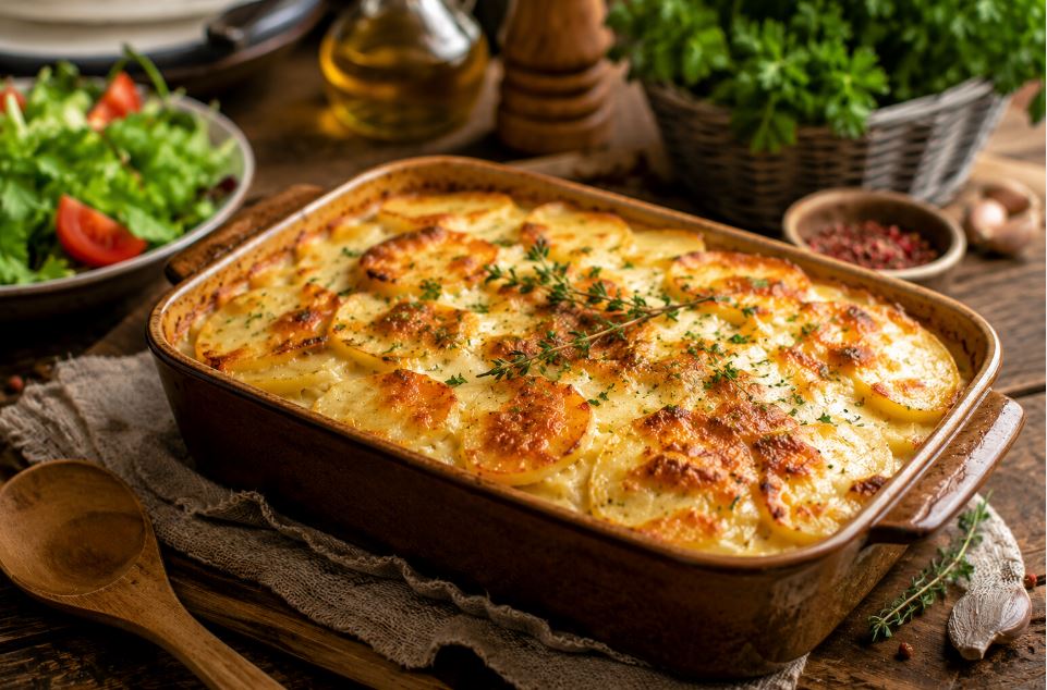 Домашняя картофельная запеканка с сырной корочкой
